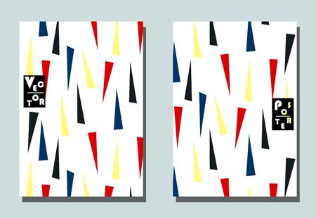 Trendy cover with graphic elements - abstract triangles. Geometric wallpaper for business brochure, cover design.のイラスト素材