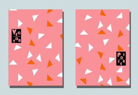 Trendy cover with graphic elements - abstract triangles. Geometric wallpaper for business brochure, cover design.のイラスト素材