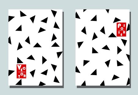 Trendy cover with graphic elements - abstract triangles. Geometric wallpaper for business brochure, cover design.のイラスト素材