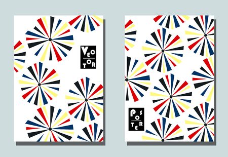 Trendy cover with graphic flowers - abstract triangles.  Geometric wallpaper for business brochure, cover design.のイラスト素材