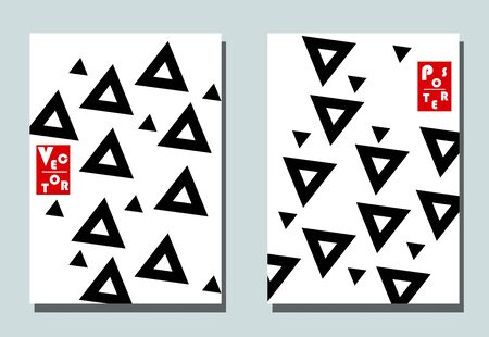 Trendy cover with graphic shapes - abstract triangles.のイラスト素材