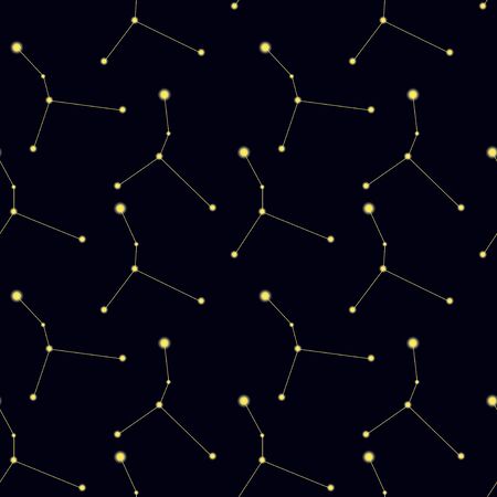 Seamless pattern with constellation Cancer. Abstract print with The Crabのイラスト素材
