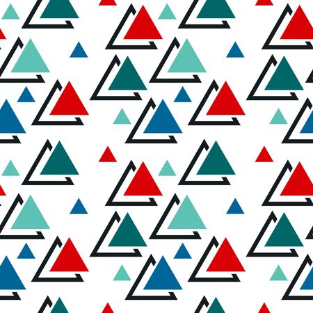 Abstract seamless pattern with graphyc elements - triangles. Geometric wallpaper for cover design.