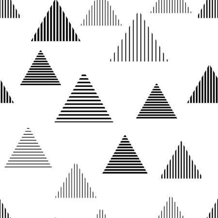 Trendy seamless pattern with graphic abstract geometric shapes.  Avant-garde puzzle style. Geometric wallpaper for  cover design.のイラスト素材