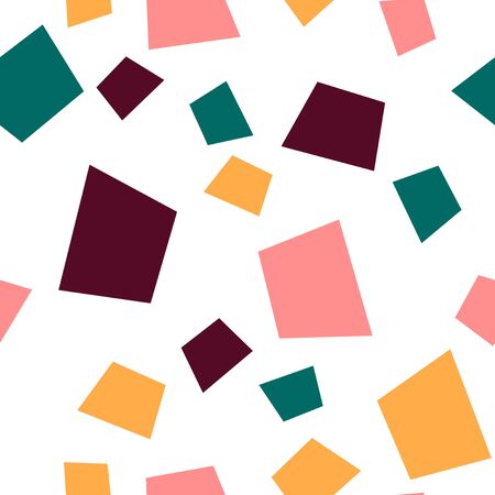 Trendy seamless pattern with graphic abstract geometric shapes.のイラスト素材