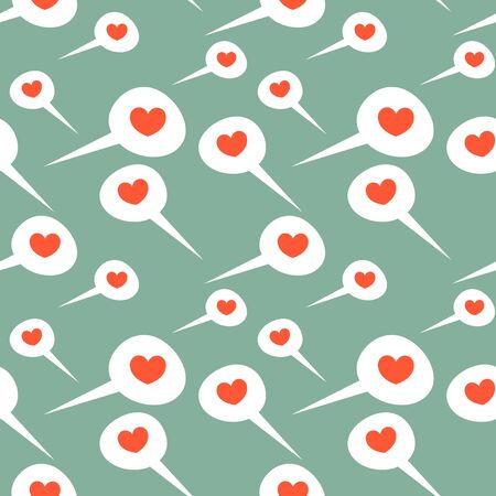 Seamless pattern with love communication - love messages, love letters. Modern flat design.のイラスト素材