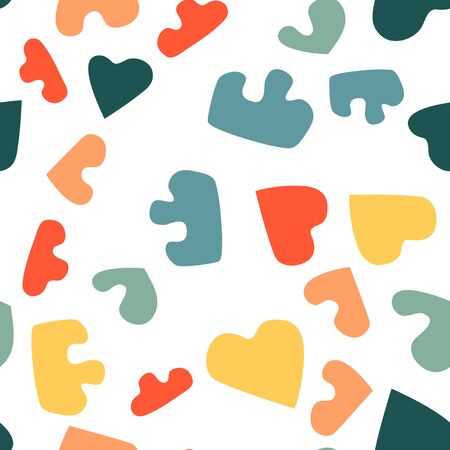Trendy seamless pattern with graphic abstract geometric shapes.のイラスト素材