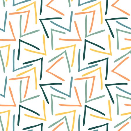 Trendy seamless pattern with graphic abstract shapes. Geometric wallpaper, cover design.