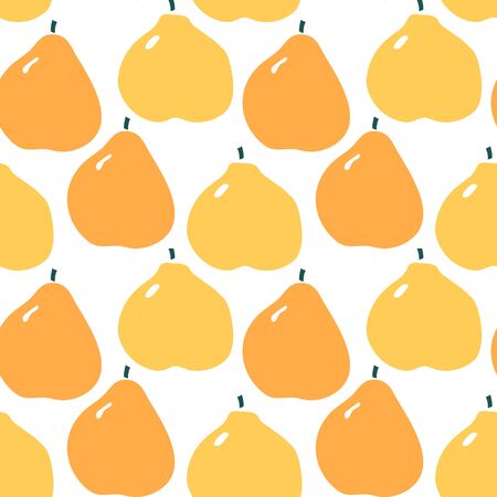 Seamless pattern with pears.Modern summer print. Scandinavian styleのイラスト素材