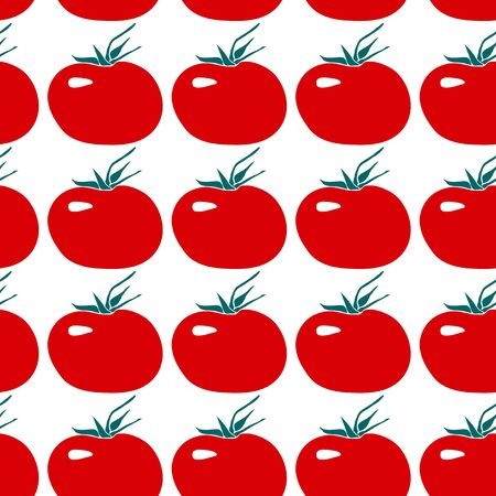 Seamless pattern with tomato. Flat design.のイラスト素材
