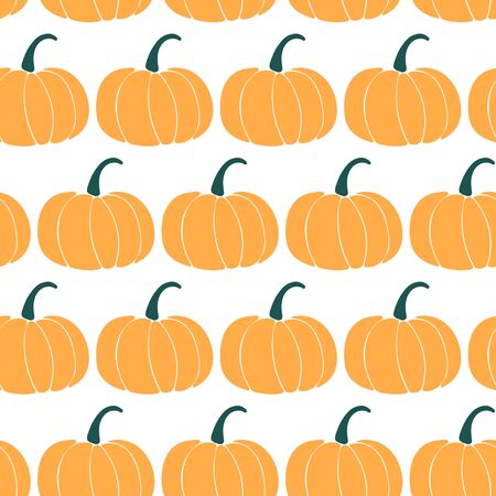 Seamless pattern with pumpkins. Autumn print with harvestのイラスト素材