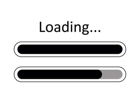 Vector illustration of loading icons. Progress symbol for graphic and web design.