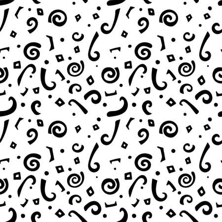Trendy seamless pattern with graphic abstract shapes.のイラスト素材