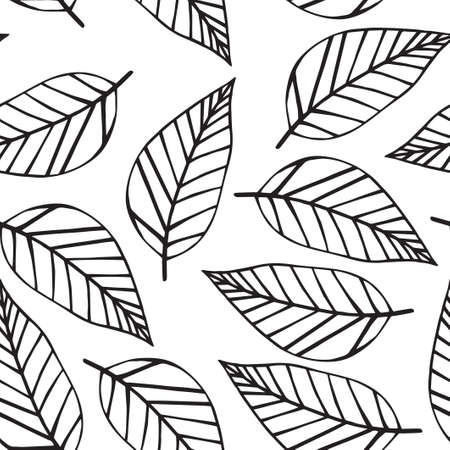 Seamless pattern with leaves. Vector illustration.のイラスト素材