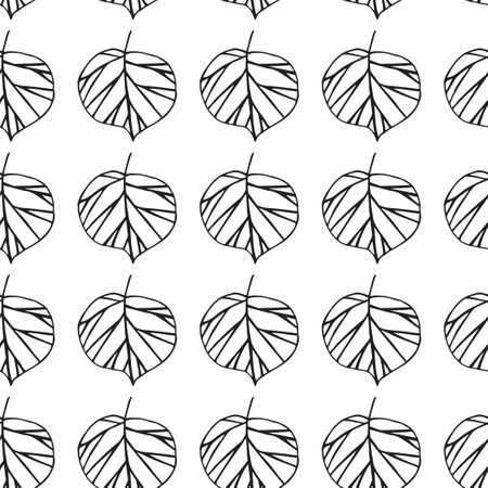 Seamless pattern with leaves. Vector illustration.のイラスト素材