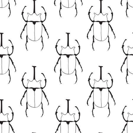 Seamless pattern. Vector illustration. Drawing of bugs.のイラスト素材