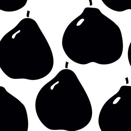 Seamless pattern with pears.Modern summer print. Scandinavian styleのイラスト素材