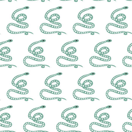Seamless pattern.Vector illustration. Drawing of snakesのイラスト素材