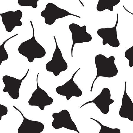 Seamless pattern with abstract leaves.の写真素材