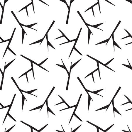 Seamless pattern with branches. Floral print.の写真素材