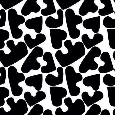 Trendy seamless pattern with graphic abstract geometric shapes. Avant-garde puzzle style. Geometric wallpaper for children books, cover design.の写真素材