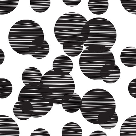 Seamless pattern with circle. Polka dot design.のイラスト素材