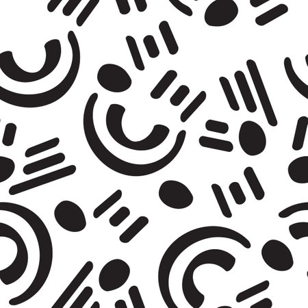 Abstract seamless pattern with graphic elements, modern abstract shapes. Geometric wallpaper for business brochure, cover design.のイラスト素材