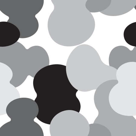 Trendy seamless pattern with graphic abstract geometric shapes. Avant-garde puzzle style. Geometric wallpaper for cover design.のイラスト素材