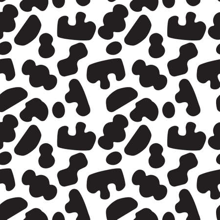 Trendy seamless pattern with graphic abstract geometric shapes. Avant-garde puzzle style. Geometric wallpaper for cover design.のイラスト素材
