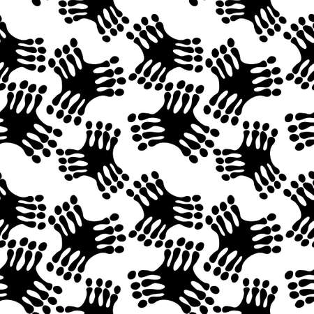 Seamless pattern with abstract blots. Avant-garde collage style. Geometric wallpaper for business brochure, cover design.のイラスト素材