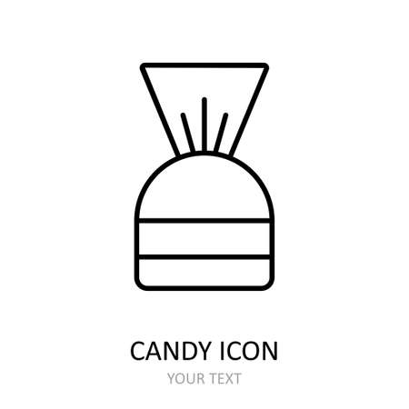 Vector illustration with candy icon. Outline drawing.のイラスト素材