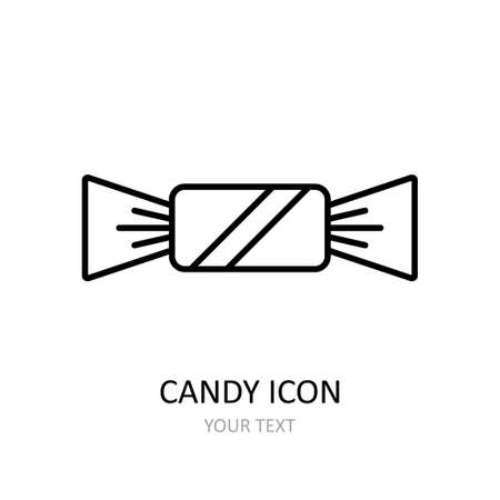 Vector illustration with candy icon. Outline drawing.のイラスト素材