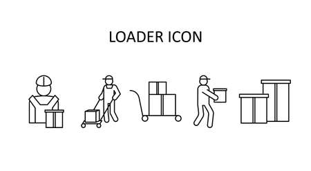 Vector illustration with loader icon. Outline drawing.のイラスト素材