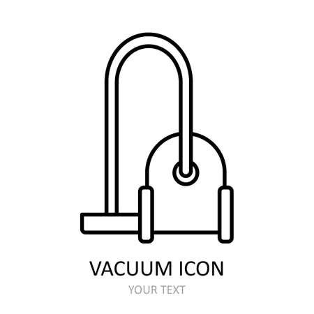 Vector illustration with vacuum con. Outline symbol.のイラスト素材