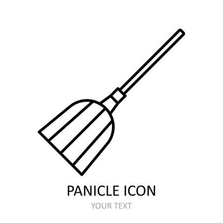 Vector illustration with panicle icon. Outline symbol.のイラスト素材