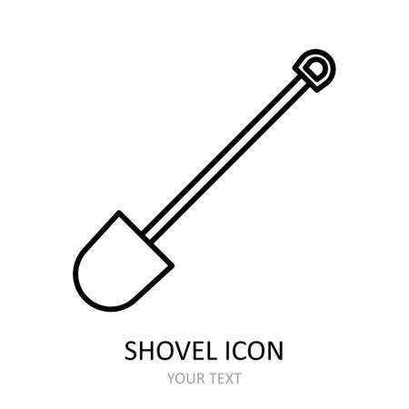 Vector illustration with miner icon - shovel.のイラスト素材