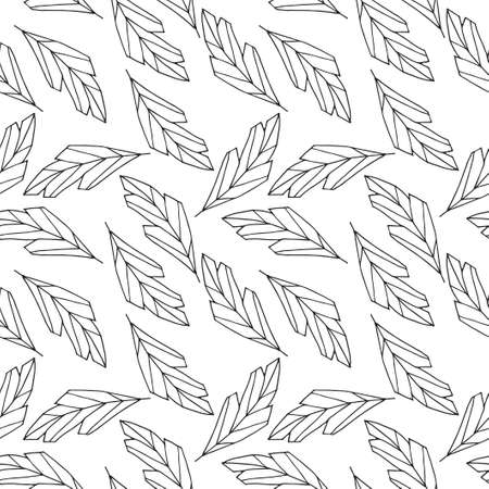 Seamless pattern with feathers. Vector illustration.のイラスト素材