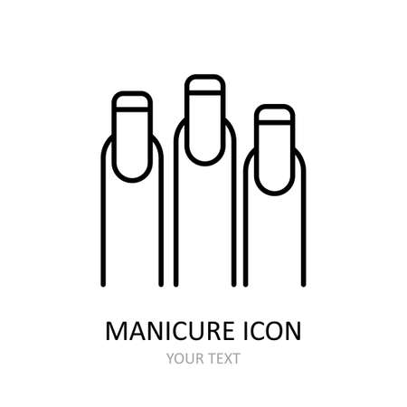 Vector illustration with manicure icon. Outline drawing.のイラスト素材