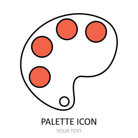 Vector illustration with palette. Linear icon.のイラスト素材