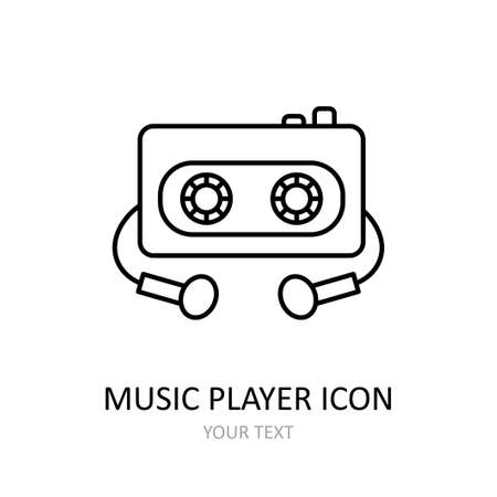Vector illustration with mysic player. outline iconのイラスト素材