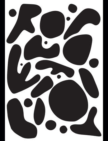 Pattern with abstract bubble shapes. contemporary wallpaper.のイラスト素材