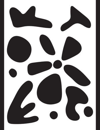 Pattern with abstract bubble shapes. contemporary wallpaper.のイラスト素材