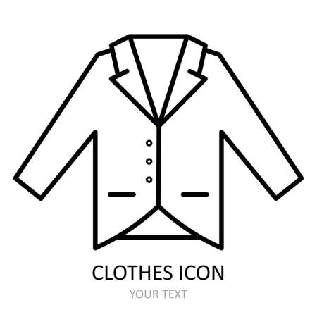 Vector illustration with jacket icon. outline drawing.のイラスト素材