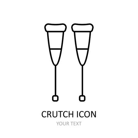 Vector illustration with crutch.のイラスト素材