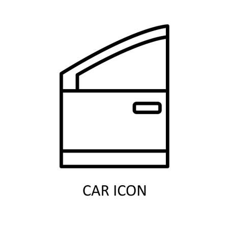 Vector illustration with car icon. outline drawingのイラスト素材