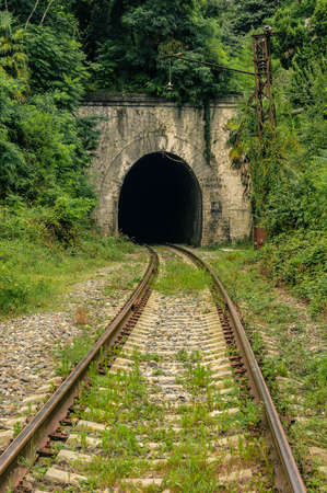 Abandoned Railway Tunnel in Sukhum, the capital of Abkhaziaの写真素材