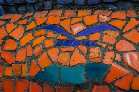 Abkhazia, Old Gagra, May 02, 2017: Tsereteli's Mosaic Details in park of Oldenburgのeditorial素材