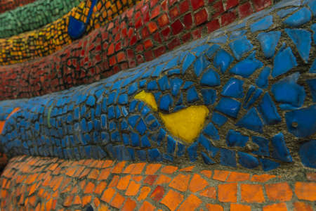 Abkhazia, Old Gagra, May 02, 2017: Tsereteli's Mosaic Details in park of Oldenburgのeditorial素材