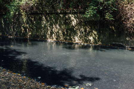 Hydrogen Sulfide River with Milky Color and Smell of Rotten Eggsの写真素材