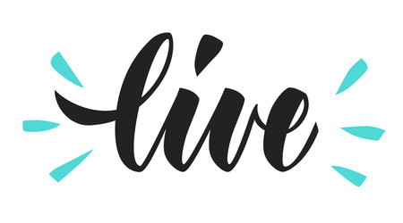 Live hand written word in brush lettering styleのイラスト素材